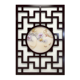 镂空花格吊顶雕花板中式 过道客厅玄关天花走廊pvc通花板屏风隔断