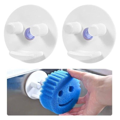 Suction Cup Sponge Holder Smiling Face Sponge Holders Bathro