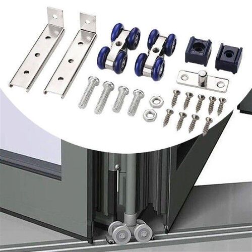 2 Pieces Sliding Door Roller L Shaped Kitchen Door Closet