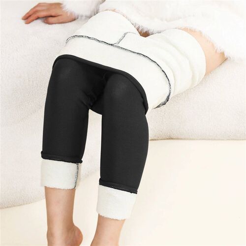 Velvet Lamb Wool Leggings for Women Winter Warm Tight Therma