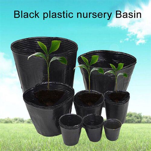 100pcs Plastic Nursery Pot Plant Seedling Pouch Holder