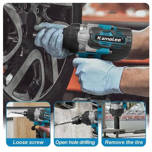 Kamolee 3100NM Brushless Electric Wrench 1/2 inch Cordless I