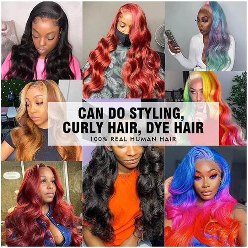 200% Body Wave Wig 13x4 13x6 HD Lace Frontal Human Hair Wig