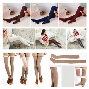 Knee Socks Women Cotton Thigh High Over The Knee Stockings