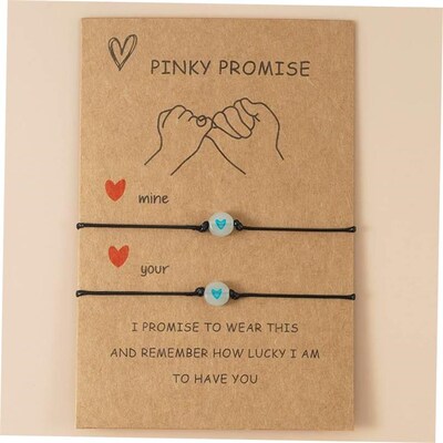 2Pcs/Set Pinky Promise Bracelets Friendship Couple Matching