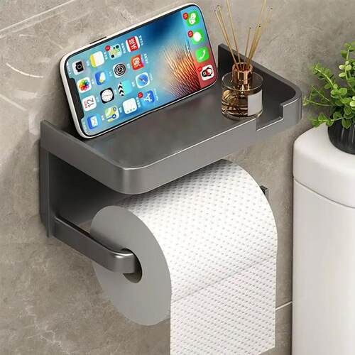 Wall Mounted Toilet Paper Holder Rustproof Thickened Plastic