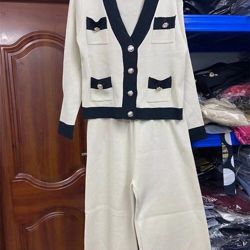 Fashion womens suit 2021 spring new knit suit fashion profe