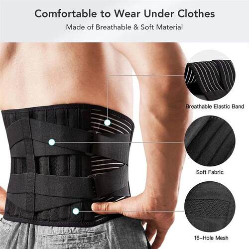 Lower Back Brace with 6 Stays Anti-skid Orthopedic lumbar Su