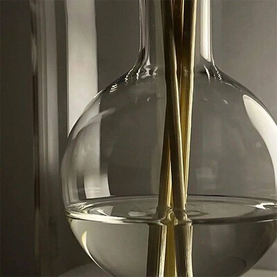 Transparent Glass Bottle Aromatherapy Bottle Flower Vase Ree