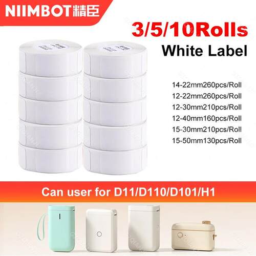 3/5/10 Rolls NiiMBOT D110 D11 D101 Offical Label Printer er