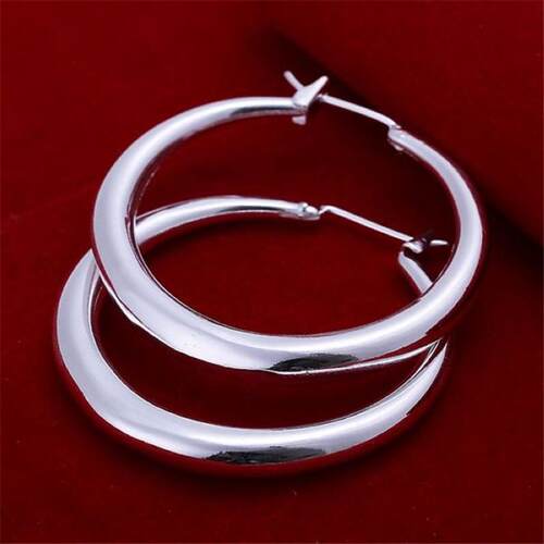 factory price E20 wholesale circle hook silver color earring