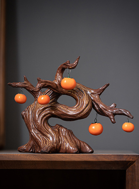 【好柿连连】创意陶瓷柿子摆件乔迁之喜礼品家居办公室桌面装饰品