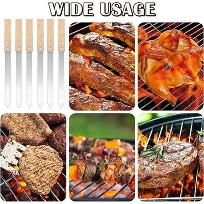 Kabob Skewers 2.3cm Flat Stainless Steel BBQ Barbecue Skewer