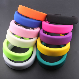 New Sponge Headbands for Women Solid Color Tiara Baroque He