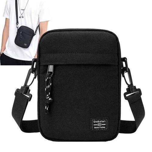 Waterproof Shoulder Crossbyd Sling Bags Black Small Messenge