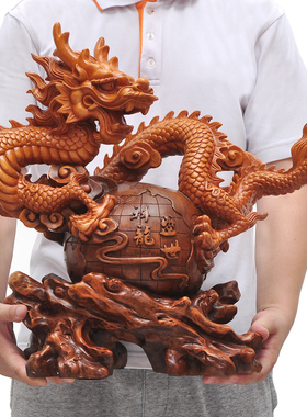 龙摆件树脂招财大号生肖龙办公室桌面客厅电视柜家居工艺品装饰品