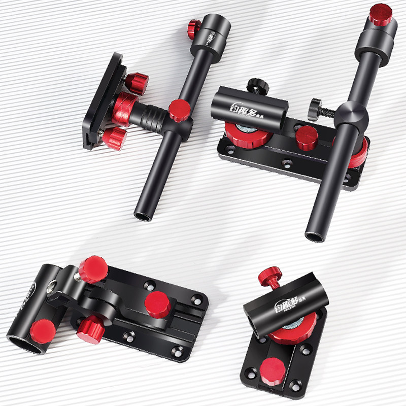 钓箱三件铝镁合金万向调节拐角炮台架鱼护架饵盘架钓箱配件大全