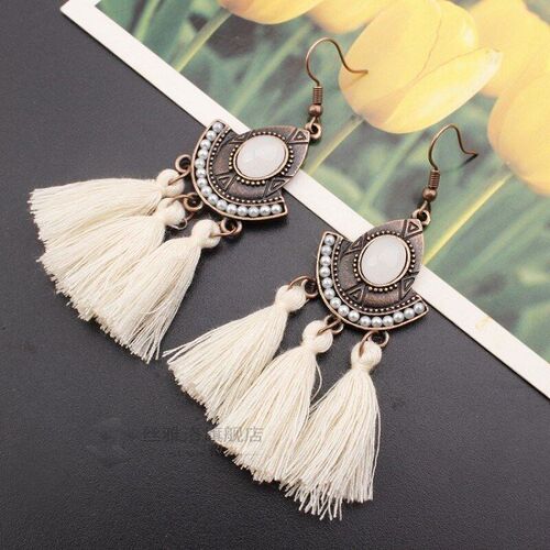 25 Colors Tassel Ear  Wo Long Fringe Drop Ear Statet Bohemia
