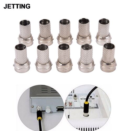 New 10 Pcs F Digital Cable Terminal Connector For Cable TV