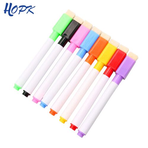 8Pcs/lot Colorful black School classroom Whiteboard Pen Dry