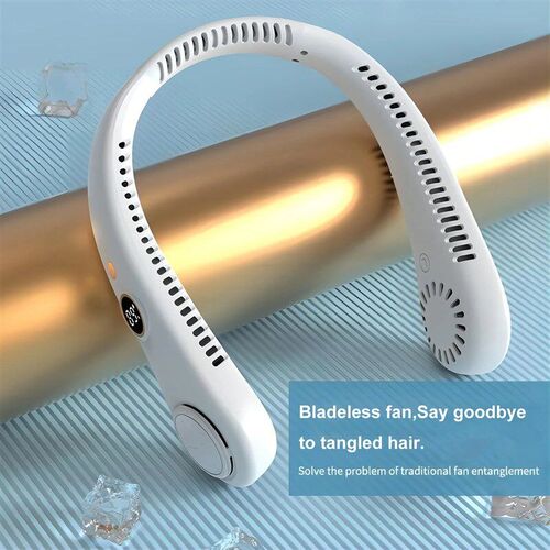 Portable Rechargeable Bladeless Neck Fan - 360 Cooling Wea