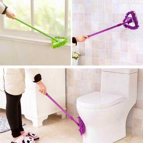 180 Degree Rotatable Adjustable Triangle Cleaning Mop wall C