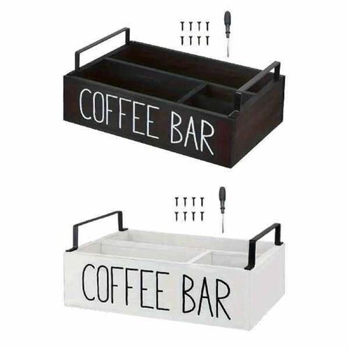 Coffee Station Organizer Wooden Coffee Bar Organizer for