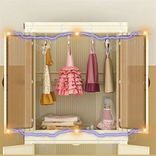 Folding Storage Cabinet With Magnetic Suction Side Door