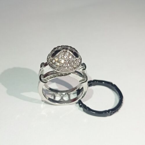 Punk Skull Rings Set for Women Men Vintage Silver Color Cubi