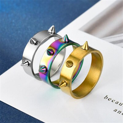 Hip Hop Self-defense Stainless Steel Ring Gothic Punk Style