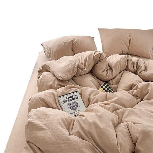 Ins Style Skin-friendly A-type Washed Cotton Four-piece Bed