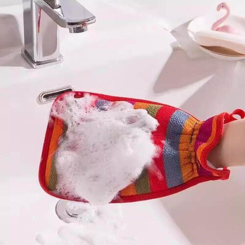 Coarse Sand Exfoliating Bath Towel, Double-Sided for Back Sc