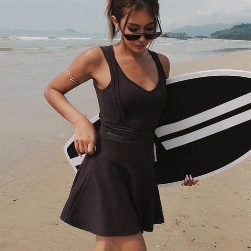 Womens yoga suit jumpsuit with chest cushion, anti glare