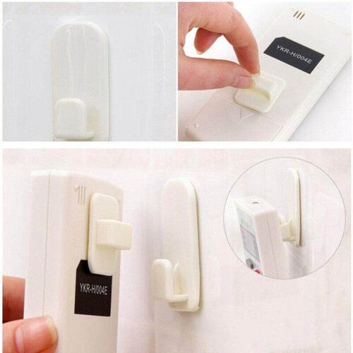 2 Pairs Sticky Hook Set For Air Conditioner TV Remote Contro