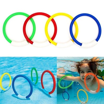 4pcs New Diving Rings Underwater Swimming Rings Sinking Pool