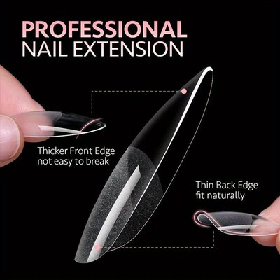 120Pcs Full ver Press On Nail Tips Stiletto Almond Square Co