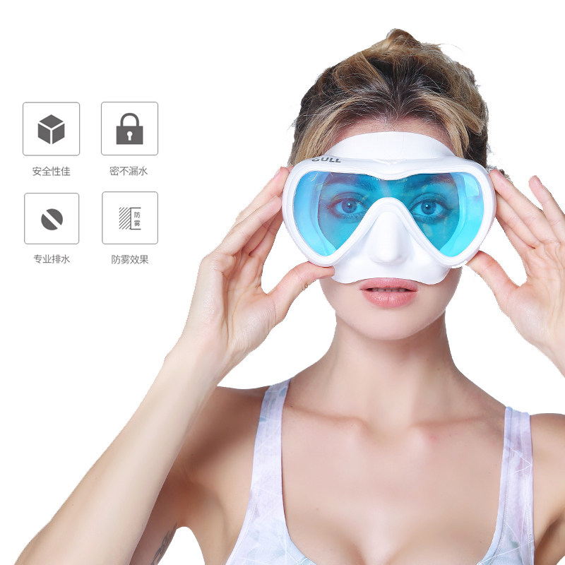 vgnt潜水镜浮潜面镜深潜浮潜三宝全干式呼吸管装游泳潜水装备