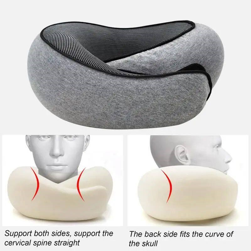 Travel Pillow Memory Foam Neck Support Flight Comfortable He图片