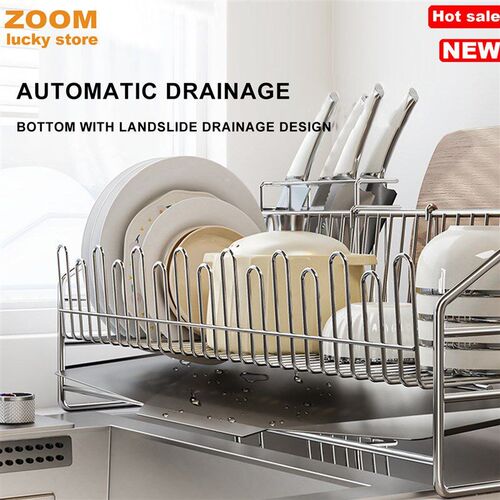 304 Stainless Steel Dish Drying Rack, Sink Organization