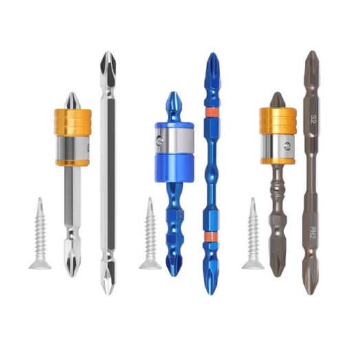 7XEA 3 Pieces Sturdy Double-head Wind Bit with Strong Magnet