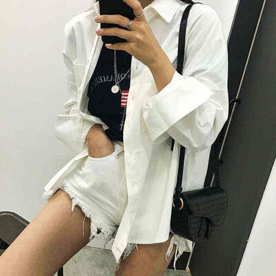 Autumn New casual Klein blue Han Fan double pocket loose com