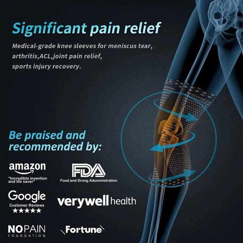 Copper Knee Brace Knee Support with Patella Gel Pad &Sid