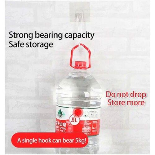 50PCS Double-Sided Adhesive Wall Hooks Utility Hooks Self