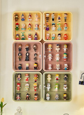 Wall Mounted Showcase Clear Acrylic Blind Box Figures Displa