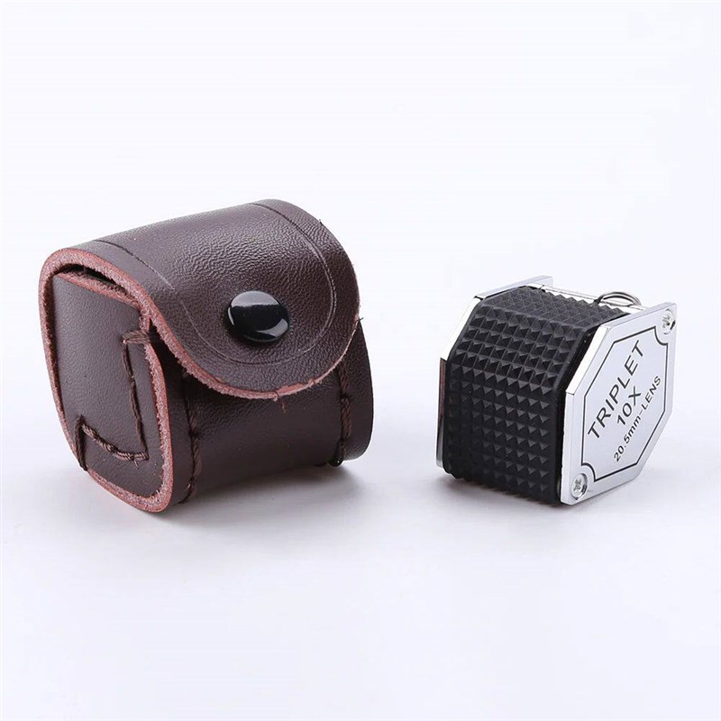 10X Jewelery Loupe Hexagonal Metal Portable Foldable Pocket - 实物图