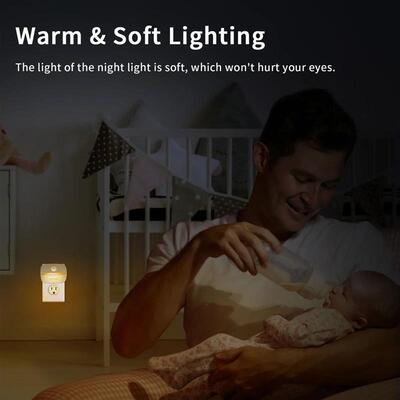 EU US Socket Led Night Light with Motion Sensor AC 85-265V P