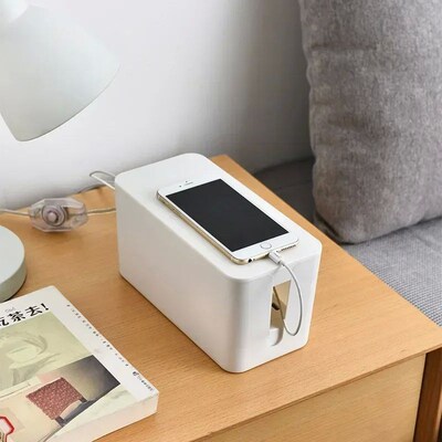 Cable Storage Box Power Board Wire Management Socket Strip W