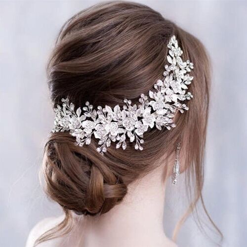 White Leaf Headband Bridal Headpiece Princess Hair Accessory