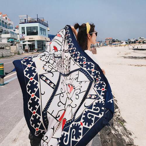 2018 New 90x180cm Twill cotton Pareo Beach Cover-Ups Women L