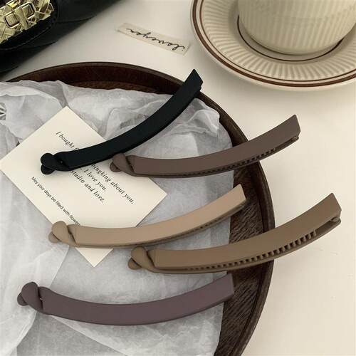 Women Elegant Matt Color Banana Claw Clips Matt Color Plasti